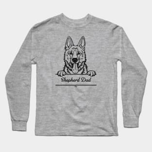 German Shepherd Dad, Variant Illustration Long Sleeve T-Shirt